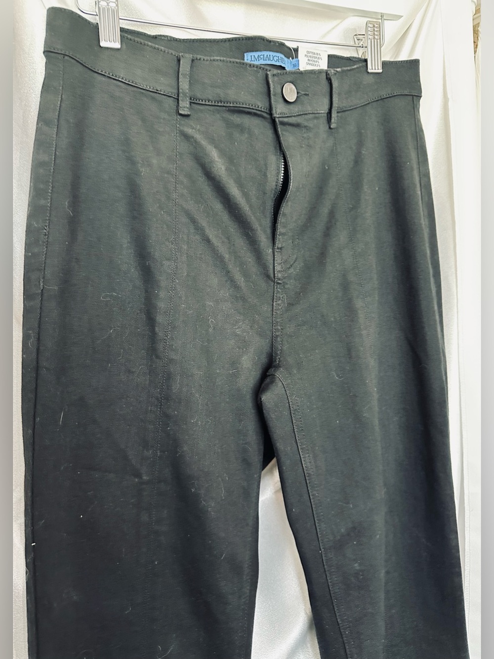 J. McLaughlin Rainey Black Jeans Front Slit Pants Size 10 NWT - Picture 3 of 9